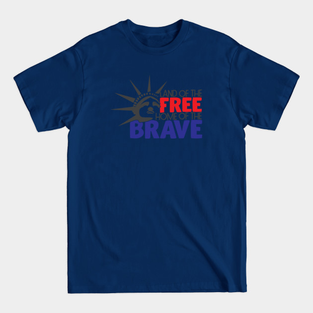 Discover land of the free home of the brave - Fourth Of July Holiday - T-Shirt