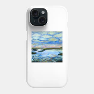 twilight tidal flats clouds Phone Case