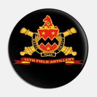 16th Field Artillery w Br - Ribbon Pin