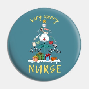 Very Merry Nurse Pin