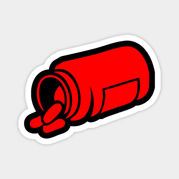 Spilled Pills Magnet by TeeNoir