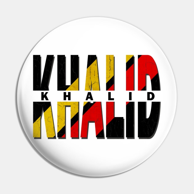 vintage typo Khalid Pin by NamaMarket01