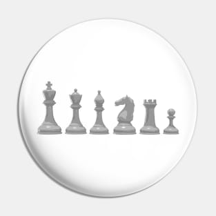 White Chess Pieces Pin