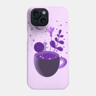 A purple snake in a mug Phone Case