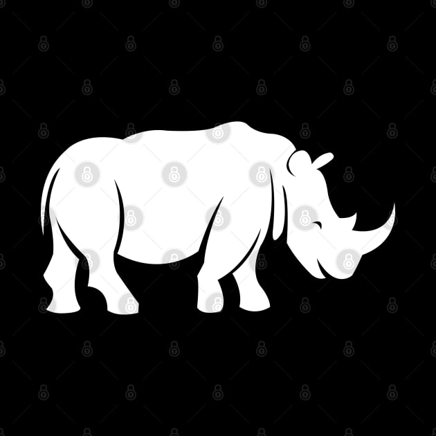 Rhino Silhouette by KC Happy Shop