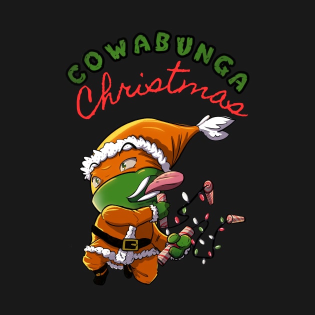 COWABUNGA CHRSTMAS MIKEY! by TLareauArt