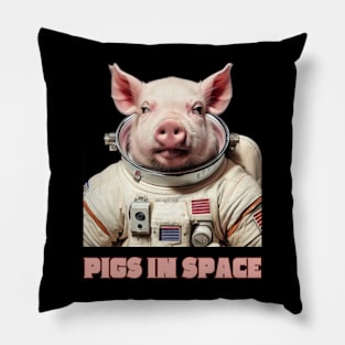 Pigs In Space Piglet Astronaut Space Theme Cute Pig Space Suit Space Travel Gift For Space Enthusiast Pillow