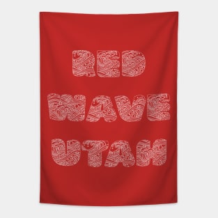 Red Wave Utah Tapestry