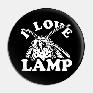 I Love Lamp Moth Pin