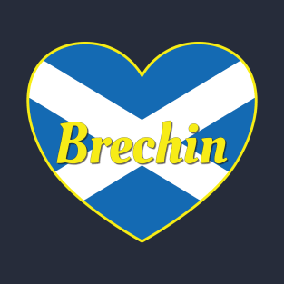 Brechin Scotland UK Scotland Flag Heart T-Shirt