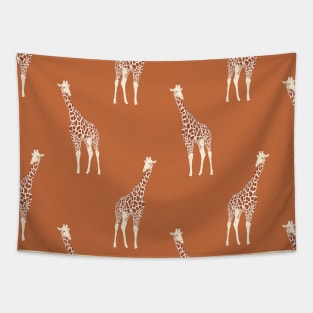 Terracotta Giraffes Tapestry