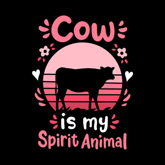 Cow Spirit Animal Retro by CreativeGiftShop