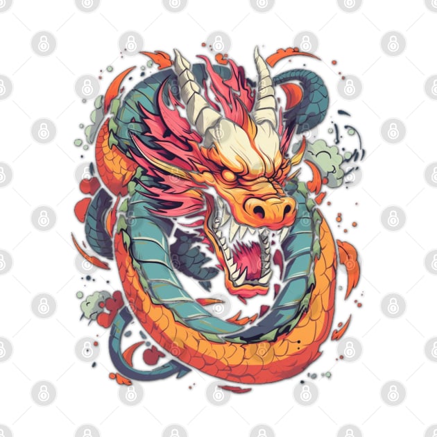 Japanese Dragon design by Spearhead Ink