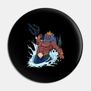 God of Greek mythology - Neptune Poseidon Pin