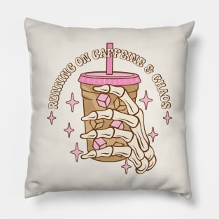 Running On Caffeine & Chaos Iced Coffee Pillow