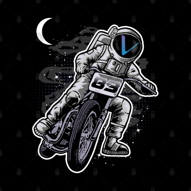 Astronaut Motorbike Vechain Crypto VET Coin To The Moon Token Cryptocurrency Wallet Birthday Gift For Men Women Kids by Thingking About