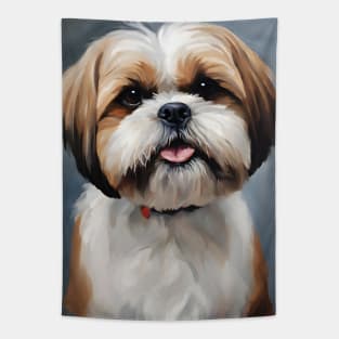 Shih Tzu Dog Breed Oil Painting Tapestry