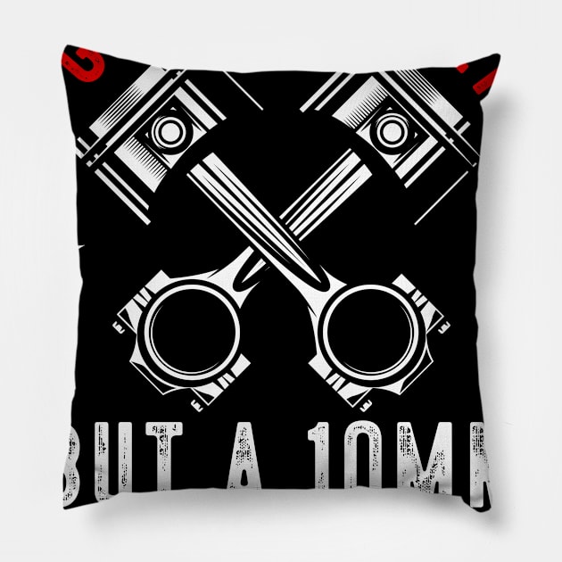 Car Mechanic Garage Auto Mechanic Mechanicial Gift Pillow by Tee__Dot