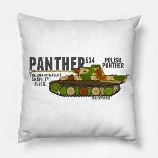 Panther Ausf D 534 Polish Panther Breda. Pillow