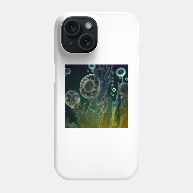 Amoeba Dreams: A Vibrant Aquatic Artwork Phone Case by Artventure1