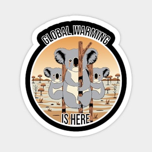 Global Warming Koalas Tee 'Reality Check' Magnet