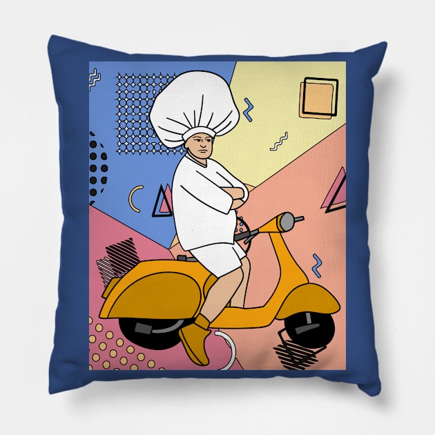 Kitchen Cooking Eating Hobby Pillow by flofin