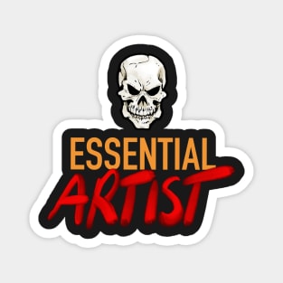 Essential ARTIST (skull on black) Magnet