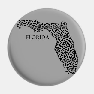 Florida State Outline Maze & Labyrinth Pin