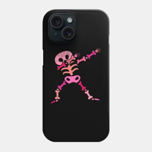 Dabbing Skeleton for Breast Cancer Awareness Phone Case