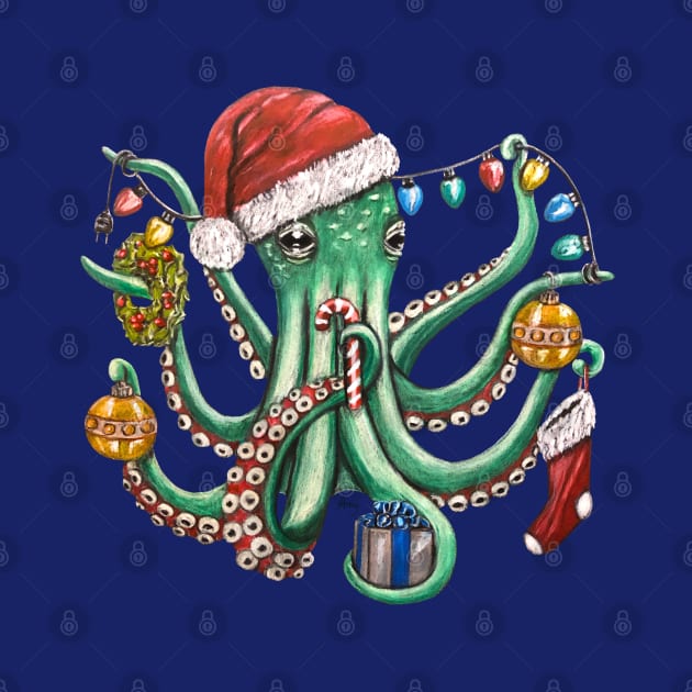 "OctoClaus" - OctoKick collection by GardenPartyArt