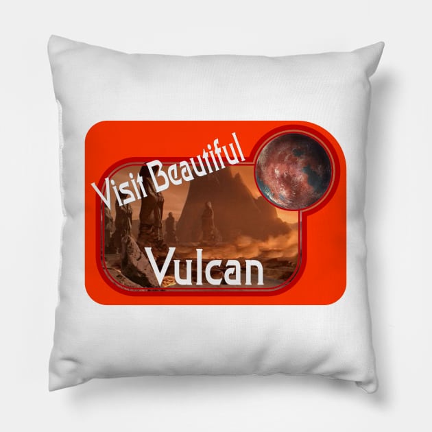 Visit Beautiful Vulcan Pillow by Starbase79