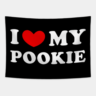 I Love My Pookie I Heart My Pookie Tapestry