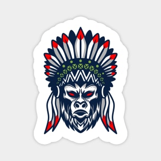 Monkey native american Magnet