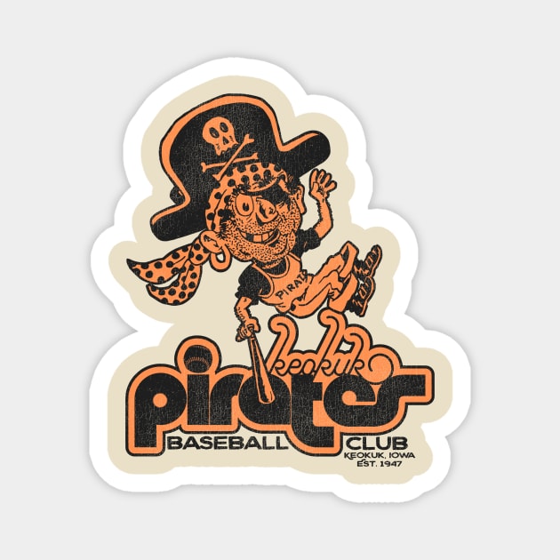 Defunct Keokuk Pirates Baseball Team Magnet by Defunctland