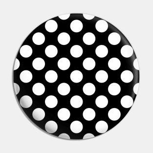 Black and White Polka Dots, Polka Dot Pattern Pin