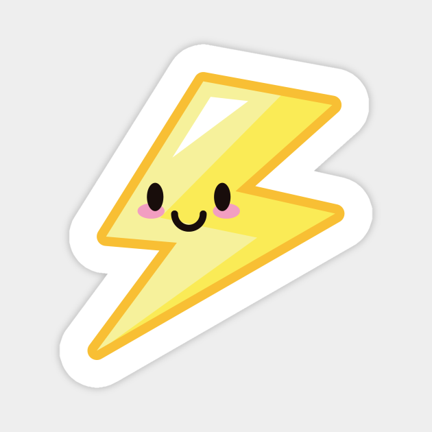 LIGHTNING BOLT CUTE KAWAII ANIME WEATHER KAOMOJI EMOTICON CARTOON
