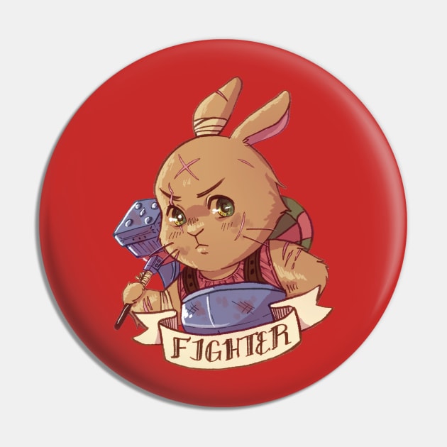 Fighter - TTRPG Buns Series Pin by ShoonaBee