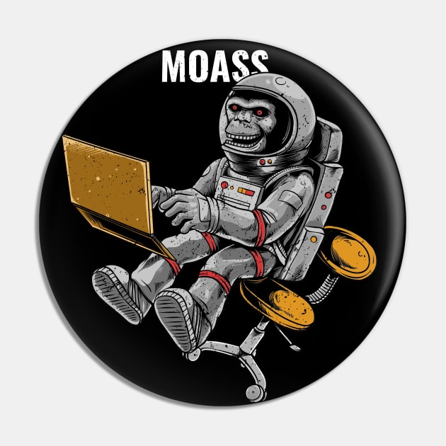 HODL For MOASS Ape Trading From Space Pin by LaHarra Designs