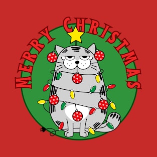 Merry Christmas cat T-Shirt