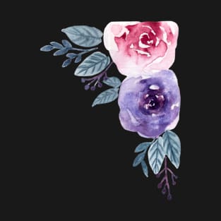 Roses corner watercolor T-Shirt