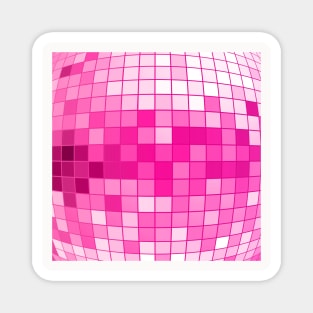 Disco Fever Neck Gator Pink Disco Ball Magnet