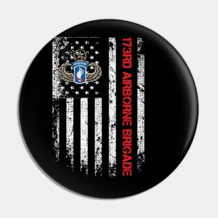 173rd Airborne Brigade American Flag - Gift for Veterans Day 4th of July or Patriotic Memorial Day Pin