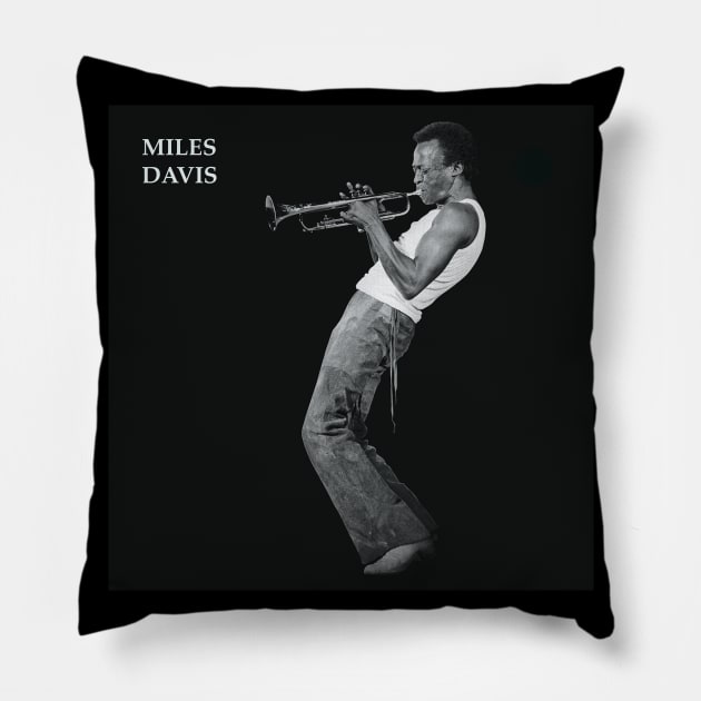 MILES DAVIS Pillow by The Jung Ones