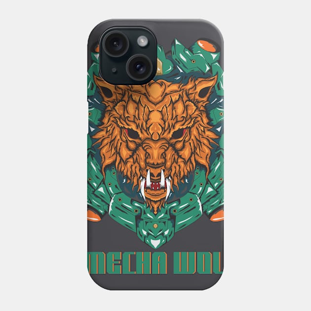 Mecha Wolf Phone Case by KUWI