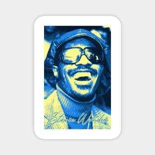 Stevie Wonder Vintage Light Blue Magnet