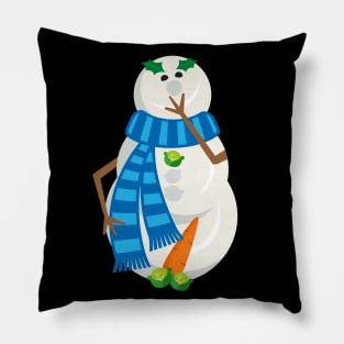 Rude Snowman - Funny Novelty Christmas Pillow