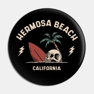 Vintage Surfing Hermosa Beach, Florida Pin