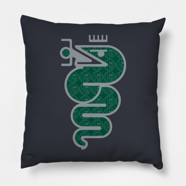 Alfa Romeo Biscione Snake design Pillow by fmDisegno