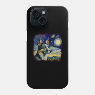 Australian Blue Cattle Dog by VanGogh Phone Case