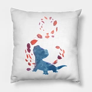 Salamander Inspired Silhouette Pillow